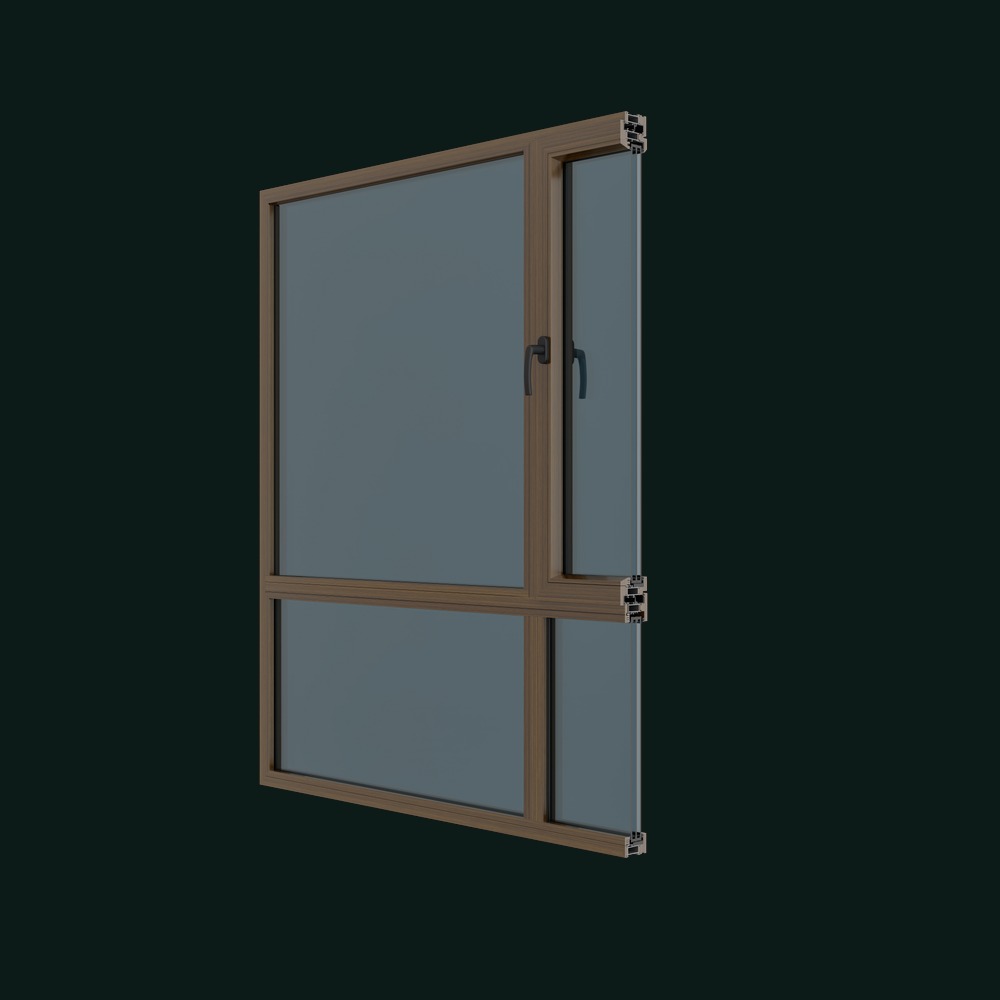 V&A-80ITW 80 series alu-wood tilt and turn window
