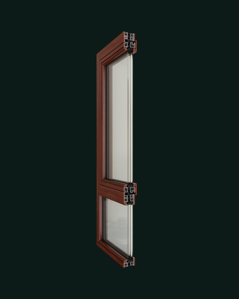 V&A-95ITW 95 series alu-wood tilt and turn window