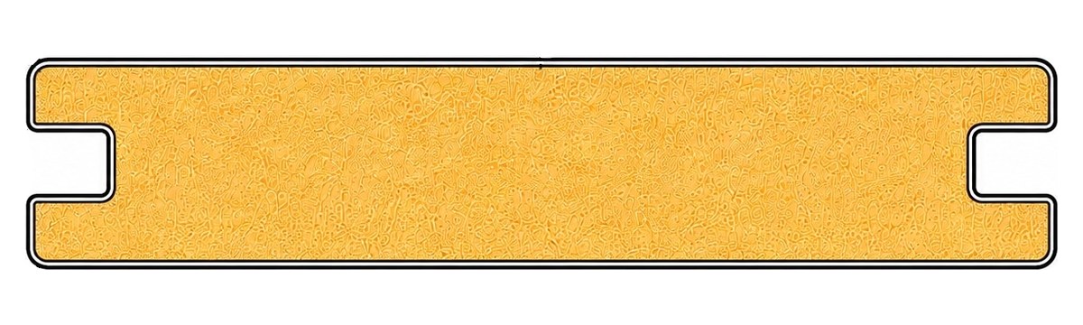 DB14025 profile cross-section &mdash; 140 &times; 25 mm